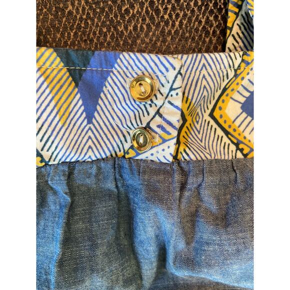 Anthem of the Ants Chambray Dress ~ Ruffle Sleeve Abstract Print Dress ~ Sz 3 3T - Picture 5 of 8